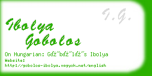 ibolya gobolos business card